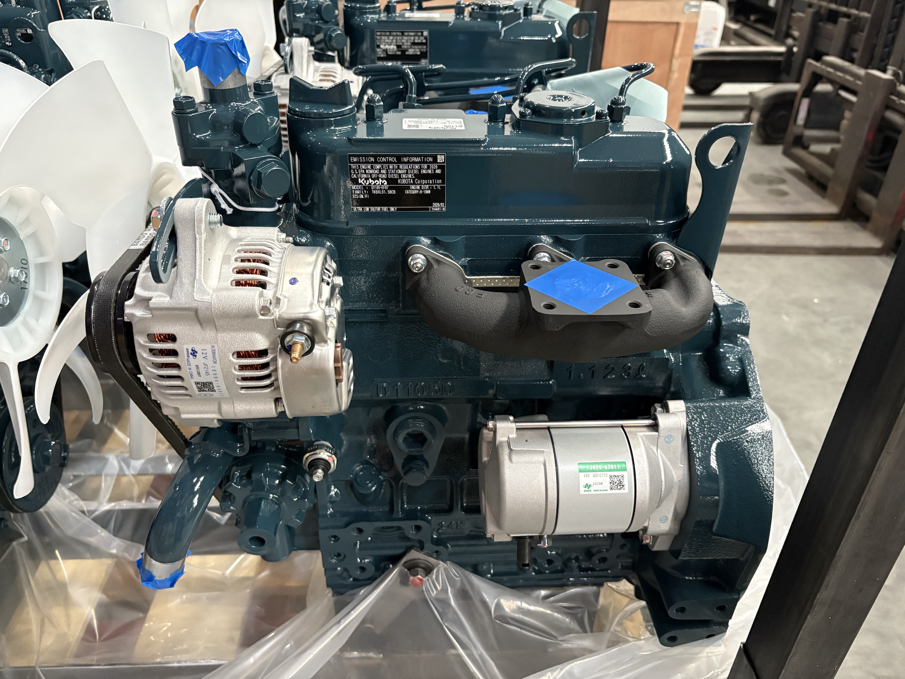 KUBOTA久保田D1105发动机总成1J351-58000配山河智能2400转15.4KW国四 欧五 美四